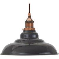 SE Home Slate Grey St Edmund's Pendant Light - Antique Copper - Brown Twisted
