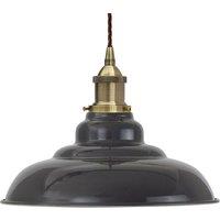 SE Home Slate Grey St Edmund's Pendant Light - Antique Brass - Brown Twisted