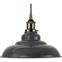 SE Home Slate Grey St Edmund's Pendant Light - Black Nickel - Brown Twisted