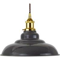 SE Home Slate Grey St Edmund's Pendant Light - Gold - Brown Twisted