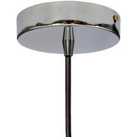 SE Home Navy Blue St Edmund's Pendant Light - Nickel - Black Round
