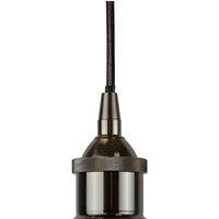 SE Home Navy Blue St Edmund's Pendant Light - Black Nickel - Black Round