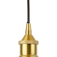 SE Home Navy Blue St Edmund's Pendant Light - Polished Brass - Black Round
