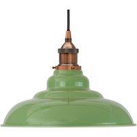 SE Home Mint Green St Edmund's Pendant Light - Antique Copper - Black Round