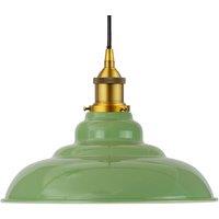 SE Home Mint Green St Edmund's Pendant Light - Antique Gold - Black Round