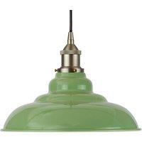 SE Home Mint Green St Edmund's Pendant Light - Brushed Chrome - Black Round