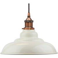 SE Home Clay White St Edmund's Pendant Light - Antique Copper - Black Round
