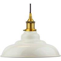 SE Home Clay White St Edmund's Pendant Light - Antique Gold - Black Round