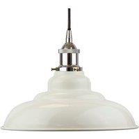 SE Home Clay White St Edmund's Pendant Light - Nickel - Black Round