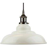 SE Home Clay White St Edmund's Pendant Light - Black Nickel - Black Round