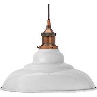 SE Home Pale Grey St Edmund's Pendant Light - Antique Copper - Black Round