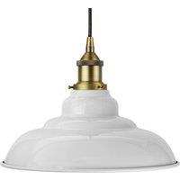 SE Home Pale Grey St Edmund's Pendant Light - Matt Antique Brass - Black Round