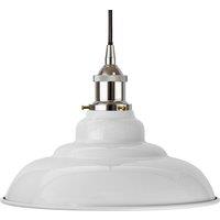 SE Home Pale Grey St Edmund's Pendant Light - Nickel - Black Round