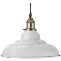SE Home Pale Grey St Edmund's Pendant Light - Brushed Chrome - Black Round