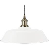 SE Home White Chancery Pendant Light - Brushed Chrome - Grey Twisted