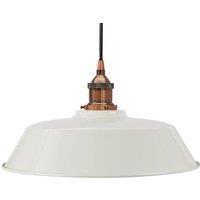 SE Home Pale Grey Chancery Pendant Light - Antique Copper - Black Round