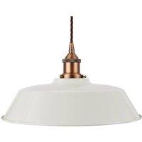 SE Home Pale Grey Chancery Pendant Light - Matt Antique Copper - Brown Twisted
