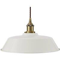 SE Home Pale Grey Chancery Pendant Light - Antique Brass - Brown Twisted