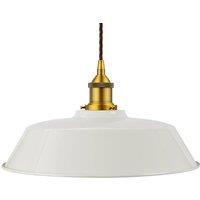 SE Home Pale Grey Chancery Pendant Light - Antique Gold - Brown Twisted