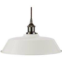 SE Home Pale Grey Chancery Pendant Light - Black Nickel - Brown Twisted