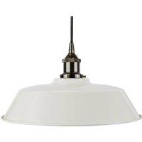 SE Home Pale Grey Chancery Pendant Light - Black Nickel - Black Round