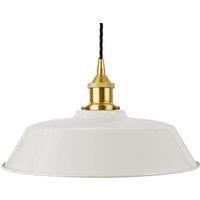 SE Home Pale Grey Chancery Pendant Light - Polished Brass - Black Twisted