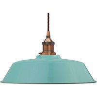 SE Home Duck Egg Blue Chancery Pendant Light - Antique Copper - Brown Twisted