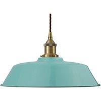 SE Home Duck Egg Blue Chancery Pendant Light - Antique Brass - Brown Twisted