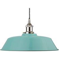 SE Home Duck Egg Blue Chancery Pendant Light - Nickel - Grey Twisted