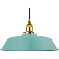 SE Home Duck Egg Blue Chancery Pendant Light - Gold - Brown Twisted