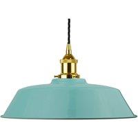 SE Home Duck Egg Blue Chancery Pendant Light - Gold - Black Twisted
