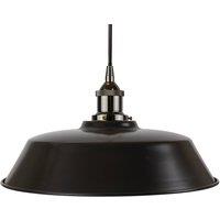 SE Home Matt Black Chancery Pendant Light - Black Nickel - Black Round