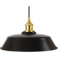SE Home Matt Black Chancery Pendant Light - Polished Brass - Black Twisted