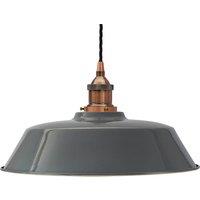 SE Home French Grey Chancery Pendant Light - Antique Copper - Black Twisted
