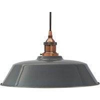 SE Home French Grey Chancery Pendant Light - Antique Copper - Black Round