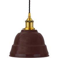 SE Home Burgundy Red Lincoln Pendant Light - Antique Gold - Black Twisted