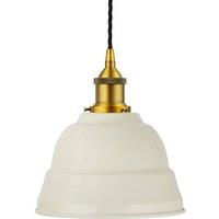 SE Home Clay White Lincoln Pendant Light - Antique Gold - Black Twisted