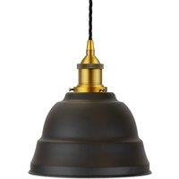 SE Home Matt Black Lincoln Pendant Light - Antique Gold - Black Twisted