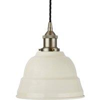 SE Home Clay White Lincoln Pendant Light - Brushed Chrome - Black Twisted