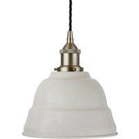 SE Home Pale Grey Lincoln Pendant Light - Brushed Chrome - Black Twisted