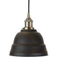 SE Home Matt Black Lincoln Pendant Light - Brushed Chrome - Black Twisted