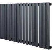 Monstershop Oval Single Column Radiator - 600 x 1020mm - Anthracite Grey