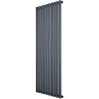 Monstershop Oval Single Column Radiator - 1600 x 600mm - Anthracite Grey