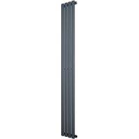 Monstershop Oval Single Column Radiator - 1800 x 240mm - Anthracite Grey