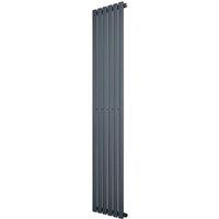 Monstershop Oval Single Column Radiator - 1800 x 360mm - Anthracite Grey