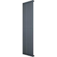Monstershop Oval Single Column Radiator - 1800 x 480mm - Anthracite Grey