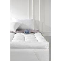 Snuggledown 10cm Hotel Mattress Topper - 4 Inch Extra Deep Ultra Soft Plush Support in White | Size: King