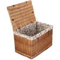 Red Hamper 60cm Double Steamed Chest Picnic Basket with Cotton Lining in Red