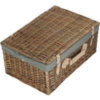 Red Hamper 55cm Antique Wash Hamper with Grey Sage Lining