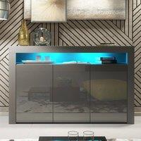 Creative Furniture Aether Sideboard 155cm - Dark Grey with Gloss Doors & LED Lights